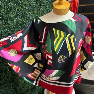 Lauren Ralph Lauren multi color blouse.